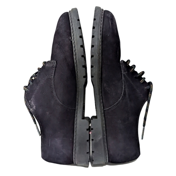 Dr.Scholl Suede Slip On Tie Up Black Flat Shoes 6" - Picture 5 of 7